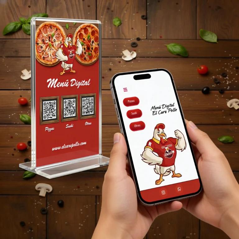 menú digital personalizado con código qr