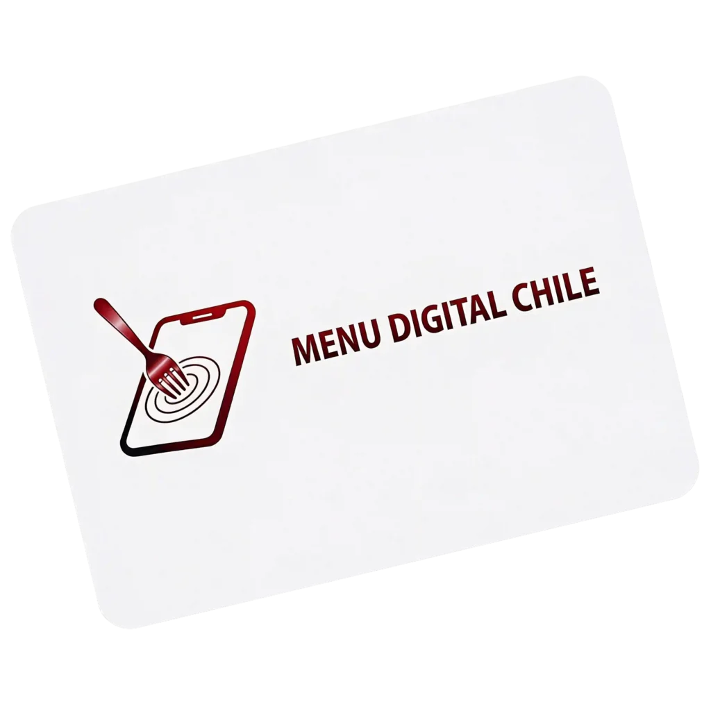 Tarjeta NFC personalizada para abrir menú digital en chile