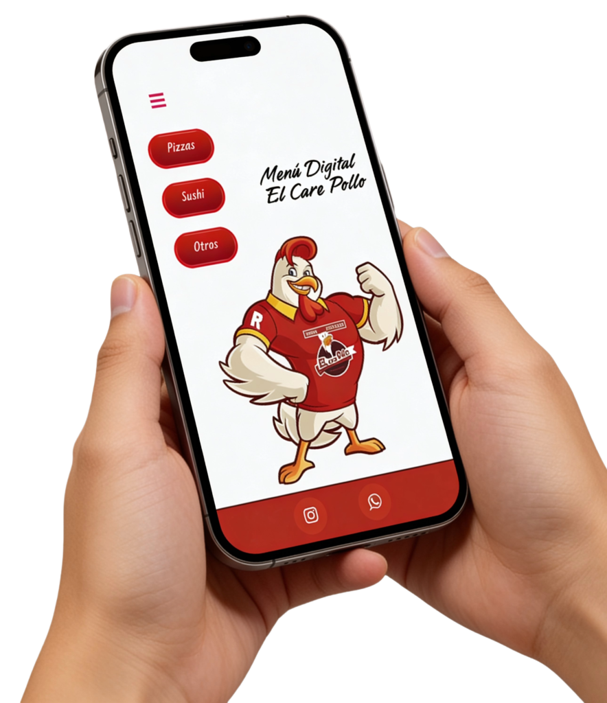 interfaz y categorías personalizadas para menú digital para restaurantes en chile
