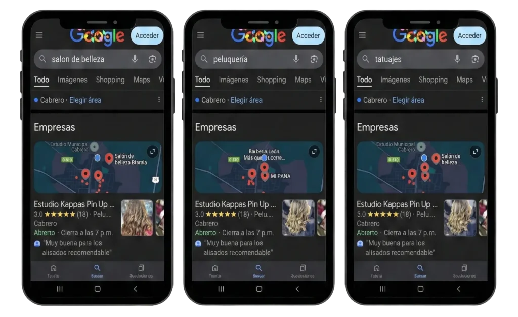 creación de ficha en Google para locales en chile